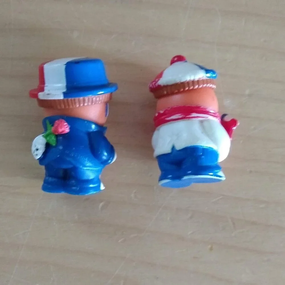 French figurines, cake topper Decoration x 2 size 1.5